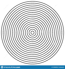 Radial Circles Design Element Converge Circle Lines Repeating Expand Circles From Center Epicenter Emissi Circle Design Design Element Vector Illustration