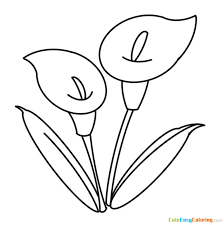 Download this running horse printable to entertain your child. Simple Calla Lily Coloring Page Free Printable For Kids