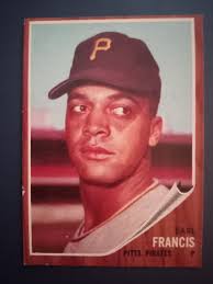 1962 Topps Baseball Earl Francis card #252 in ex
