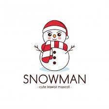 Snowman Cute Kawaii Logo Template Logo Templates Templates Snowman