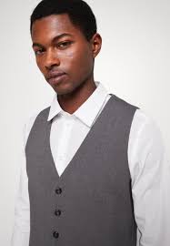 Grey wool waistcoat online