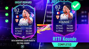 Maybe you would like to learn more about one of these? Fut Mentor Pa Twitter How To Get Kounde Rttf Fifa 21 Rttf Kounde Last Year Diego Carlos Europa League Rttf Got The Maximum Amount Of Upgrades Sevilla Https T Co Jmvz6qhfxr Https T Co Yno4es4vpm