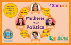 Check spelling or type a new query. Escola Do Legislativo E Tv Camara Promovem Live Mulheres Na Politica
