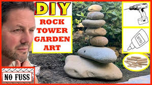 DIY Garden Rock Tower Art