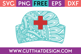 Download Free Svg Nurse Hat Mandala Zentangle Design Cut That Design