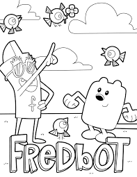 Get hold of these colouring sheets that are full of wow! Fredbot Wow Wow Wubbzy And Fredbot Love To Go