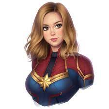 Captain Marvel Portrait Umigraphics Captain Marvel Captain Marvel Carol Danvers Marvel