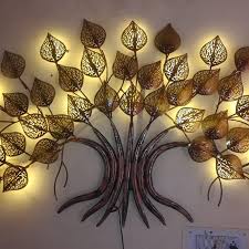 For instance, it allows led light to shine through and highlight the artwork in ways never seen before. Iron Rare Golden Tree With Led Wall Hanging Decor Home Decor Diwali Gift Buy Iron Wall Decor Tree Wall Decor Metal Tree Wall Decoration Product On Alibaba Com