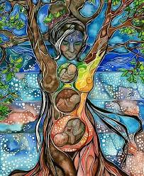 Pin By Mom Chi On ƭʀyeye ơƒ լɩƒye Birth Art Tree Of Life Art Goddess Art