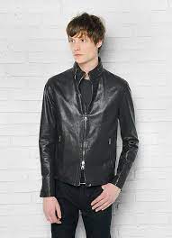 John Varvatos Slim Fit Leather Jacket Leather Jacket Celebrity Style Men Mens Designer Leather Jackets