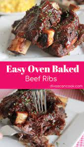 Best Easy Oven Baked Beef Ribs Recipe Recipe Beef Ribs Recipe Rib Recipes Oven Baked Beef Ribs