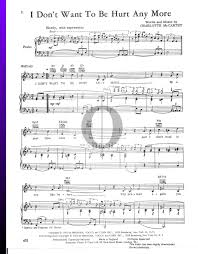 Check spelling or type a new query. I Don T Want To Be Hurt Anymore Sheet Music Piano Voice Guitar Pdf Download Streaming Oktav