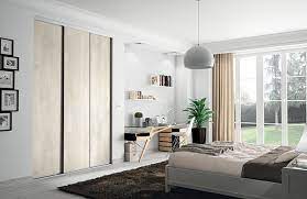 kazed portes de placard coulissantes traditionnel bois flotte creme poignee alu naturel placard coulissant placard design porte placard