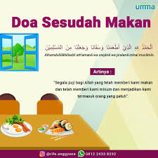 Doa sesudah makan latin dan artinya. Doa Sesudah Makan