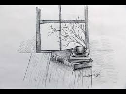 How To Draw Amazing Window Scenery Step By Step Pencil Sketch Youtube Window Sketch Drawing Tutorial Drawings