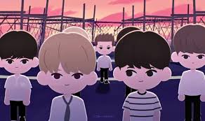 We Were Only Seven But We Have You All Now Gif Bts Y Jungkook Bts Fanart Bts Chibi Album Bts