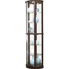 Chesapeake Narrow Lighted Curio Cabinet Lemari