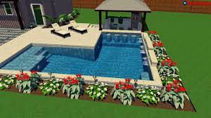 See full list on poolwarehouse.com L Shaped Pool With Swim Up Bar And Sunk In Outdoor Living Youtube