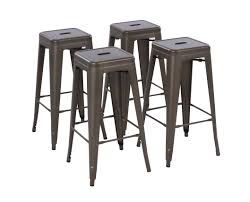 Thanks to their smaller size compared to. Howard 30 Inch Metal Bar Stool Set Of 4 Gunmetal Walmart Com Walmart Com