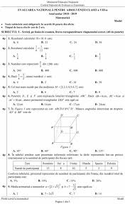 Consultă în articol modele de. Subiecte Simulare Evaluare NaÈ›ionalÄƒ MatematicÄƒ Ce A Picat La Clasa A Vii A Antena 1
