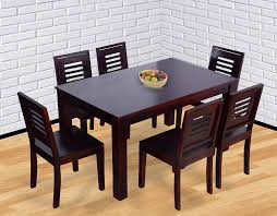 Select a round one for a smaller space like a breakfast nook and a large rectangle for a larger, more open layout. Modway Sheesham Wood 6 Seater Dining Table Set With 6 Chairs For Living Room Dining Table Set 6 Seater Furniture For Dining Room Home Office Mahogany Finish Amazon In Furniture