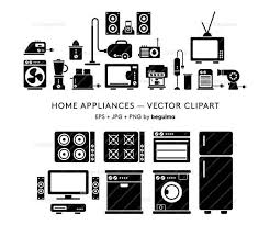 Vector Art Nº 25 21 Home Appliances Clip Art Take A Look To Our Vector Clip Art Icons Section Https Www Etsy Com Shop Beguima Ref Hdr Shop Clip Vector