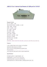 Catalyst cat24c01 cat24wc01 cat24wc02 cat24c02 cat24c04 cat24wc04 cat24wc08. Usb 2 0 13 In 1 Internal Card Reader W 1 Usb Port For 3 5 5 25a