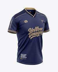 Download Men S V Neck Soccer Jersey T Shirt Mockup Front Half Side View Football Jersey T Shirt In Apparel Mockups On Yellow Images Object Mockups