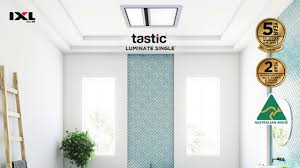 Tastic Luminate Dual 3 In 1 Bathroom Heater Exhaust Fan Light White