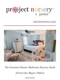 First of all, many young parents prefer to keep an eye on the baby, second, not every home can accommodate an additional kid's space, and third, it may be just more comfortable for some other reasons. Project Nursery The Sweetest Master Bedroom Nursery Nook Ever Milled