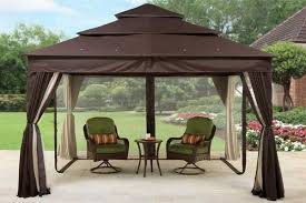 Bhg Archer Ridge 10x12 Ft Brown Gazebo Canopy Gazebo Canopy Outside Gazebo Patio Tents
