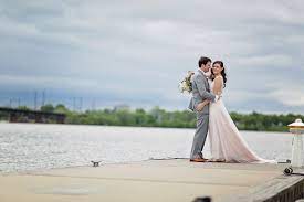 Mr And Mrs On The Dock La Banque At The Seaplane Base Wedding Havre De Grace Weddings Waterfront Wedding Wedding La Wedding