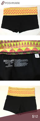 Mossimo Yoga Stretch Shorts Neon Yellow Pink M