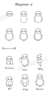 Baymax 2 Little Baymax Emoji From Åºè´¨çèé¿å¤§äºº Scarabocchi Semplici Disegni Semplici Idee Per Disegnare