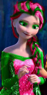 I made a pink and green Elsa!