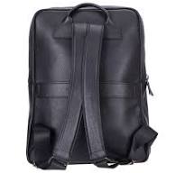 Castle Full-Grain Leather Laptop Backpack 16", Pebble Black