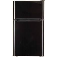 Haier 3 2 Cu Ft Two Door Refrigerator With Freezer Hc32tw10sb Black Walmart Com Black Refrigerator Refrigerator Two Door Refrigerator