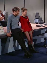 Dr Mccoy Deforest Kelley And Yeoman Tankris Judy Mcconnell Star Trek The Original Series S02e14 Wolf I Star Trek Funny Star Trek Tv Star Trek Cosplay