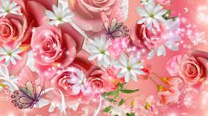 Pink flowers are perfect for everyone from your girlfriend to mom or daughter, and look beautiful in any garden. Hd Roses Butterflies Pink Wallpaper Download Free 59438 Flower Wallpaper Trendy Flowers Rose Wallpaper