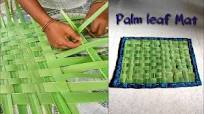 #DIY Palm leaf Mat#How to make puja mat with palmleaf #handmade mat  Tutorial#Diy Tutorial#komaliArts