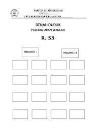 Pada format ini sudah tersedia kolom untuk memasukan nomor serta nama peserta ujian. Format Sederhana Denah Duduk Siswa Di Kelas