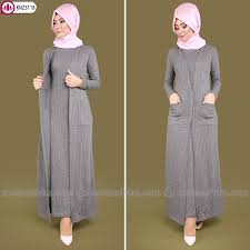 Kendinden Yelekli Tesettur Elbise Gri Urun Kodu Knz3118 139 90 Tl Dresses Fashion High Neck Dress