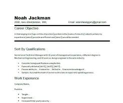 resume career objective examples