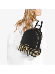Also set sale alerts and shop exclusive offers only on shopstyle australia. Michael Michael Kors Rhea Small Studded Leather Backpack Black Outlet Michael Kors Handbags Discount
