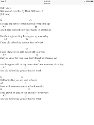 Old Habits Hank Williams Jr Country Music Songs Guitar Chords For Songs Guitar Songs