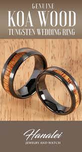 Black Tungsten Natural Hawaiian Koa Wood Inlaid Mens Wedding Ring Barrel Shape 8mm 6mm Set Blue Wedding Rings Hawaiian Wedding Rings Ruby Wedding Rings