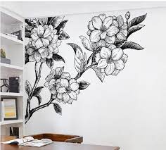 Support us by sharing the content, upvoting wallpapers on the page or sending your own background pictures. Big Flowers Hand Painting White And Black Wall Decal Floral Etsy Wall Murals Diy Big Wall Decor Floral Wall Decals