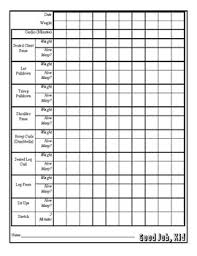 fitness center progress chart physical education by good