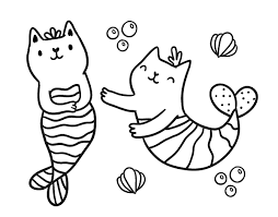 Search through more than 50000 coloring pages. Great Inspiration 55 Mermaid Cat Coloring Page