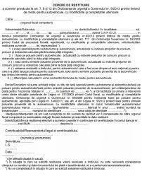 Cererea trebuie însoţită de dovada de achitare a. Cum PoÈ›i SÄƒ SoliciÅ£i Taxa Auto FÄƒrÄƒ O AcÈ›iune In InstanÈ›Äƒ DescarcÄƒ Aici Cererea De Restituire
